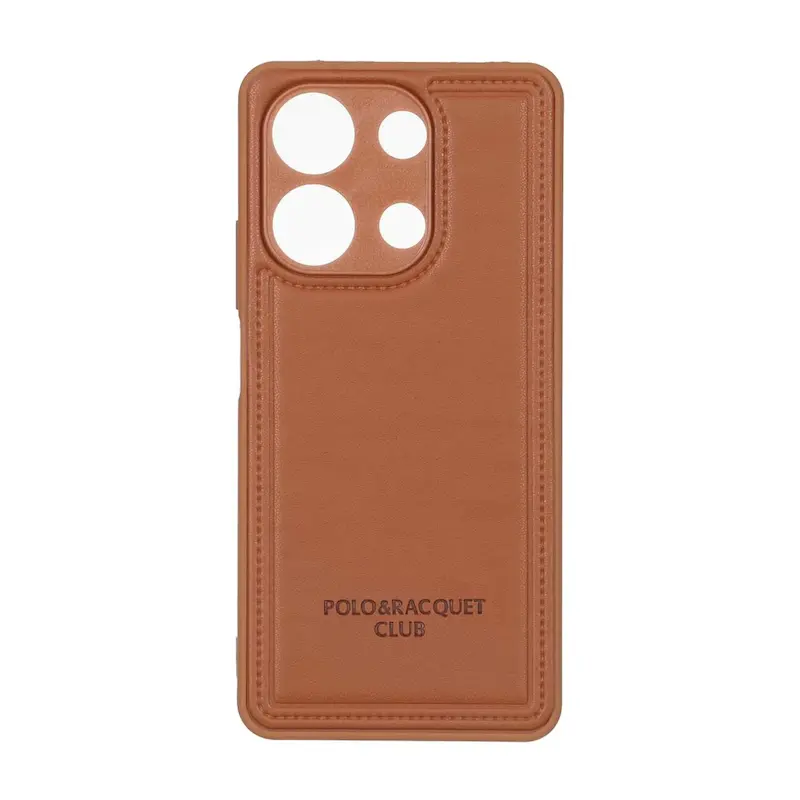قاب گوشی Redmi Note 13 4G شیائومی اورجینال POLO پولو چرمی طرح دوخت محافظ لنزدار کد 159726