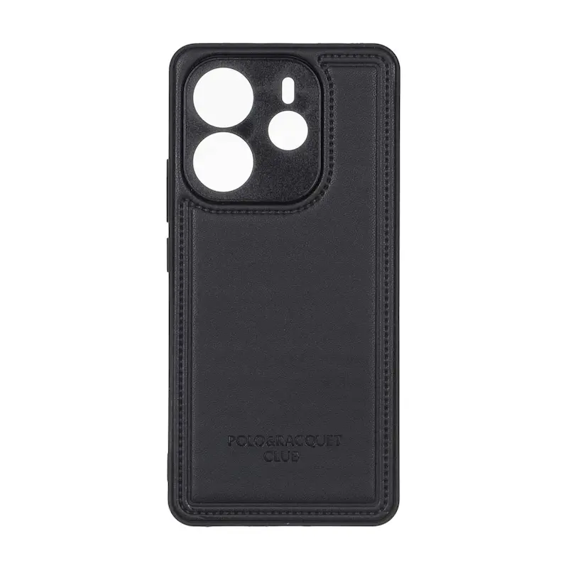قاب گوشی Redmi Note 14 4G شیائومی اورجینال POLO پولو چرمی طرح دوخت محافظ لنزدار کد 159727