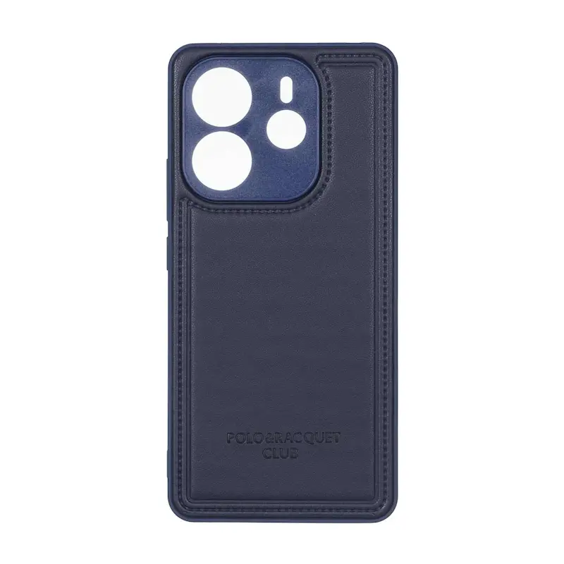 قاب گوشی Redmi Note 14 4G شیائومی اورجینال POLO پولو چرمی طرح دوخت محافظ لنزدار کد 159728