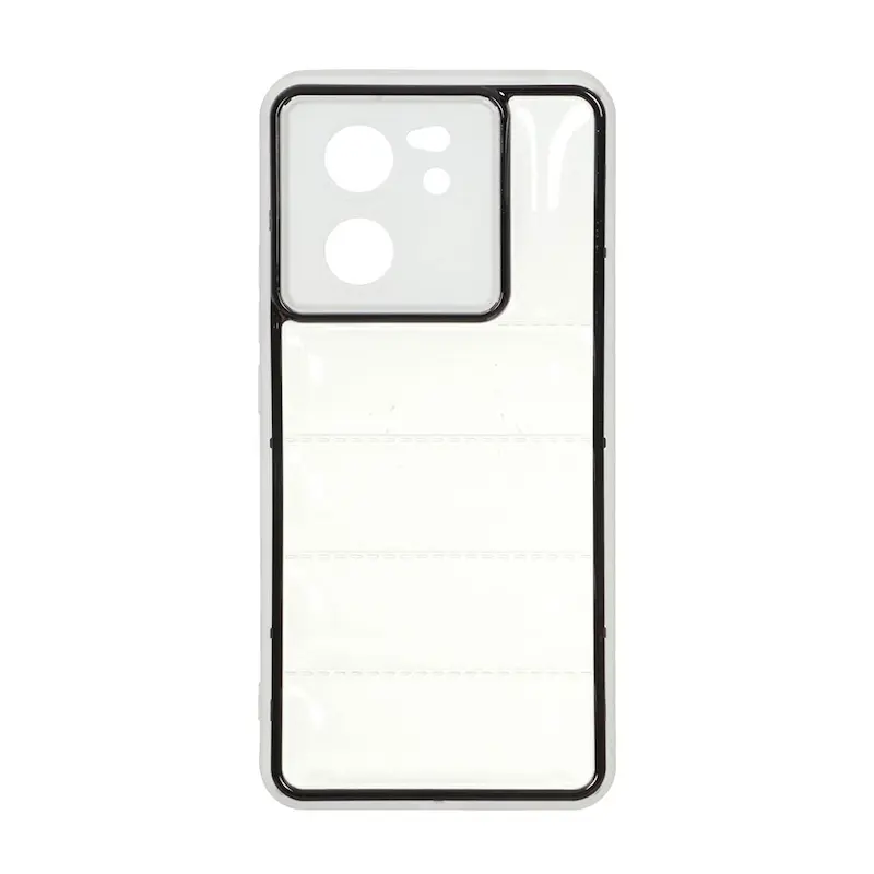 قاب گوشی Xiaomi 13T - Xiaomi 13T Pro شیائومی پافر شفاف دور متال محافظ لنز دار مشکی کد E41-99621