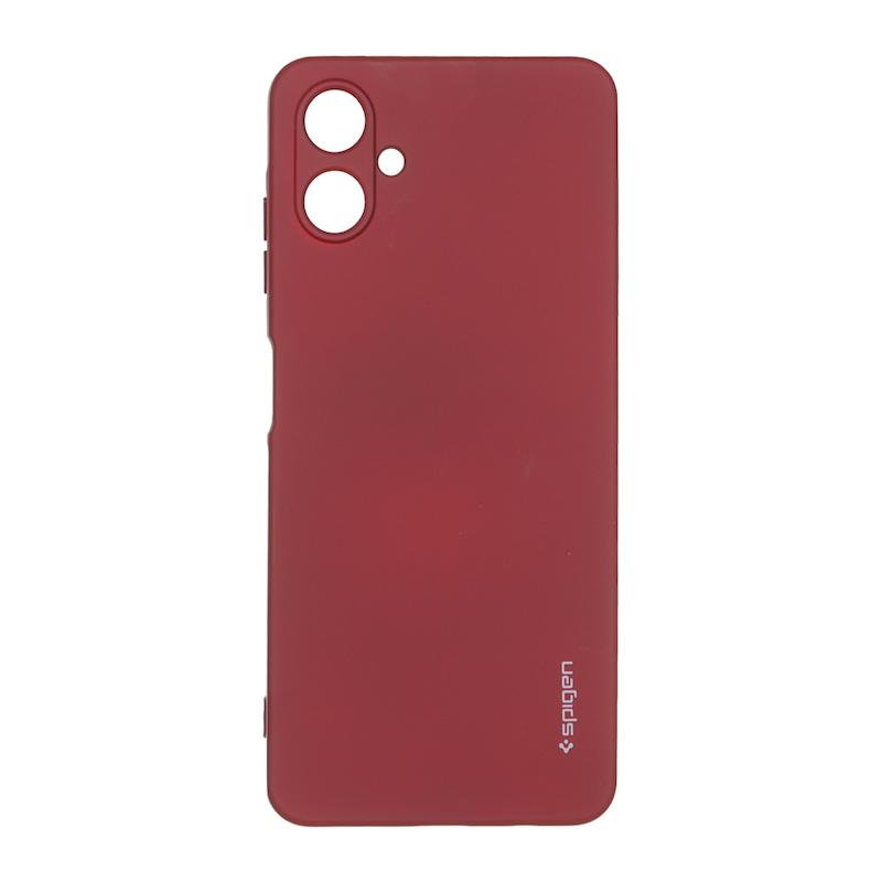 قاب گوشی Galaxy A06 سامسونگ سیلیکونی ژله ای PC برند SPIGEN اسپیگن زرشکی کد 99633