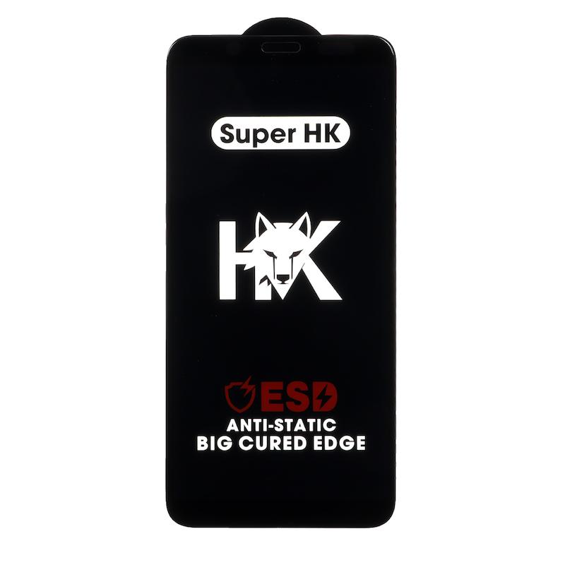 گلس گوشی Galaxy A6 - Galaxy J6 سامسونگ شیشه ای فول کاور ESD ANTI STATIC دور تراش Full Cover Super HK اورجینال کد G203-99640