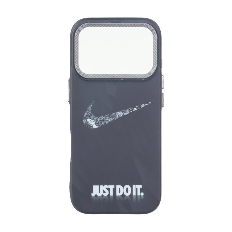 قاب گوشی iPhone 17 Pro آیفون لنز کربن مات فانتزی چاپ درجه یک سخت طرح NIKE کد 160479