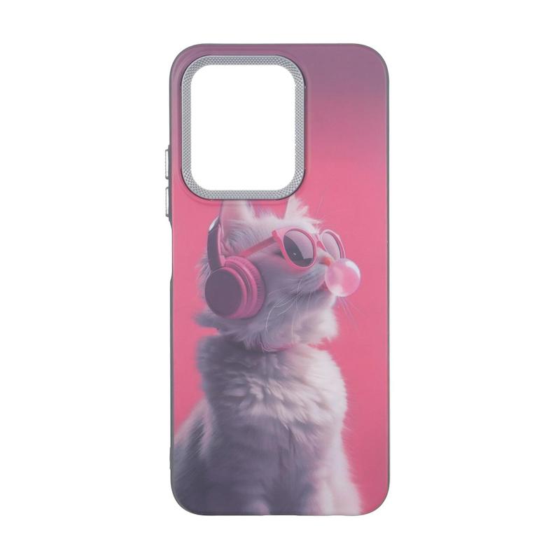 قاب گوشی Redmi 15C - Poco C85 شیائومی لنز کربن مات فانتزی چاپ درجه یک سخت طرح گربه کد 160521