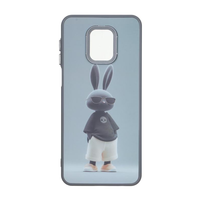 قاب گوشی Redmi Note 9S - Redmi Note 9 Pro شیائومی لنز کربن مات فانتزی چاپ درجه یک سخت طرح خرگوش کد 160539