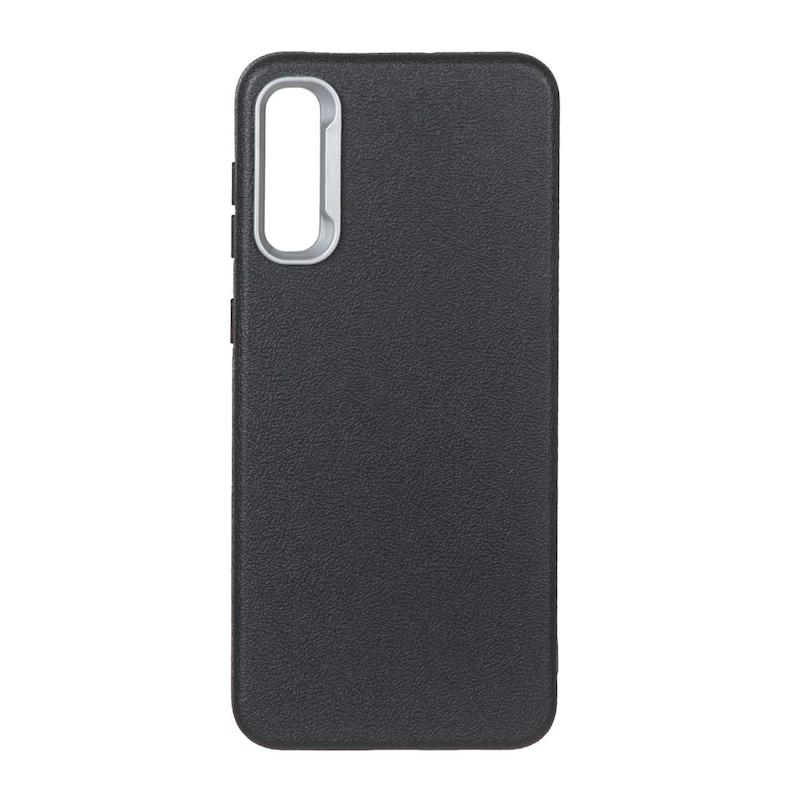 قاب گوشی Galaxy A30S - A50S - A50 سامسونگ لدر دیزاین SOFT Lether Design سیلیکونی طرح چرم مشکی کد 160343