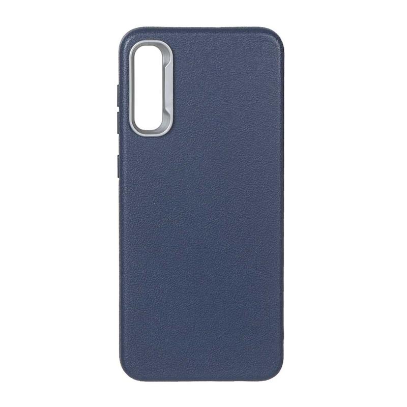 قاب گوشی Galaxy A30S - A50S - A50 سامسونگ لدر دیزاین SOFT Lether Design سیلیکونی طرح چرم سرمه ای کد 160345