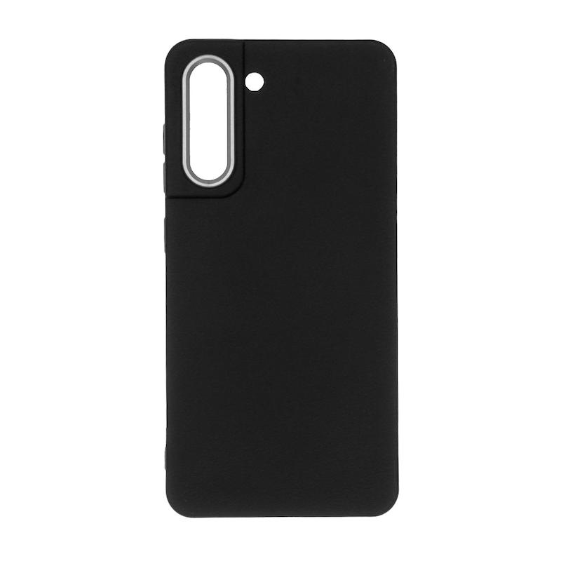قاب گوشی Galaxy S21 FE سامسونگ لدر دیزاین SOFT Lether Design سیلیکونی طرح چرم مشکی کد 160356