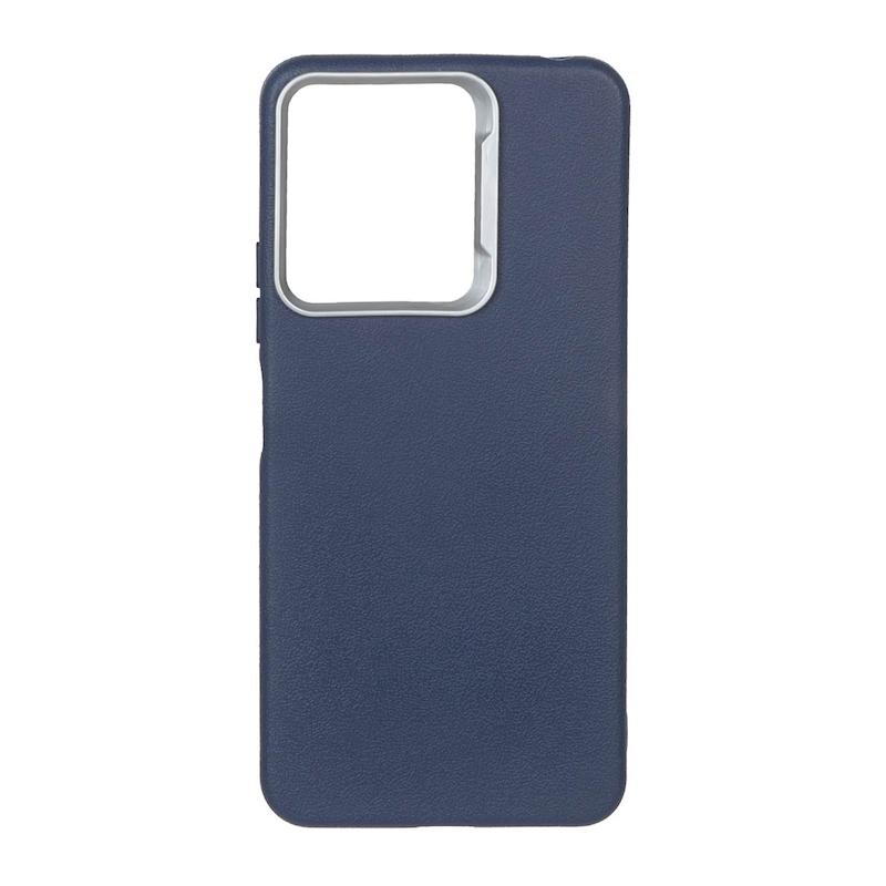 قاب گوشی Redmi 13C - Poco C65 شیائومی لدر دیزاین SOFT Lether Design سیلیکونی طرح چرم سرمه ای کد 160372