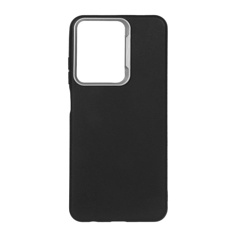 قاب گوشی Redmi A5 - Poco C71 شیائومی لدر دیزاین SOFT Lether Design سیلیکونی طرح چرم مشکی کد 160381