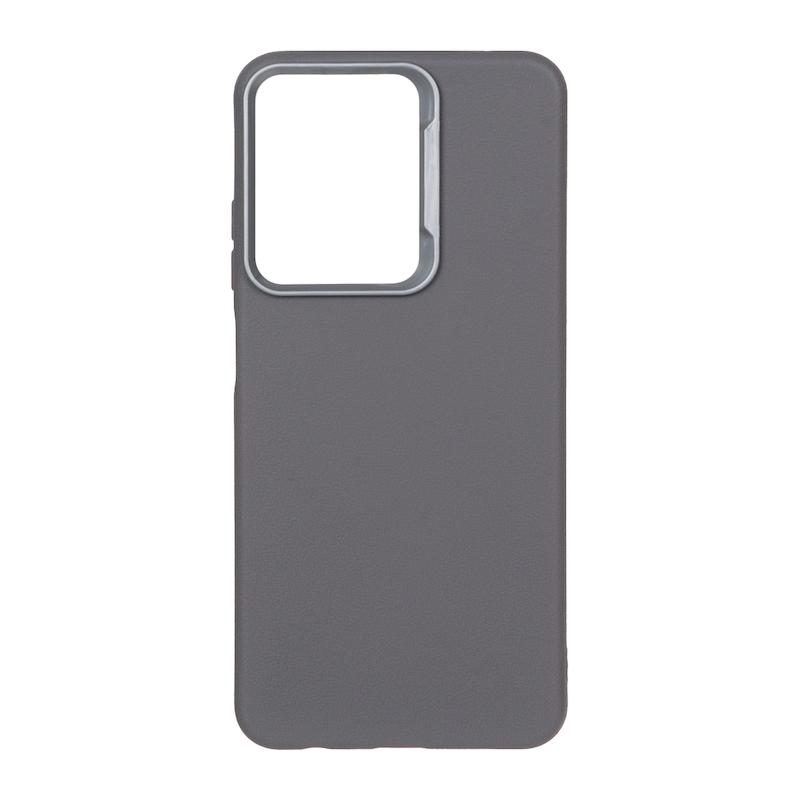 قاب گوشی Redmi A5 - Poco C71 شیائومی لدر دیزاین SOFT Lether Design سیلیکونی طرح چرم خاکستری کد 160382