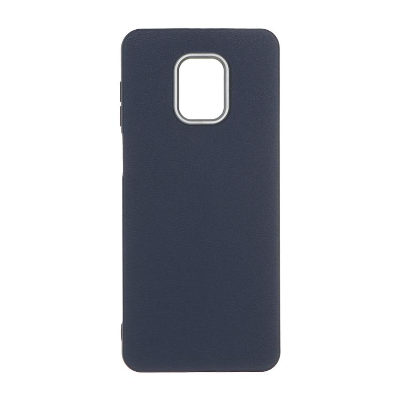 قاب گوشی Redmi Note 9S - Redmi Note 9 Pro شیائومی لدر دیزاین SOFT Lether Design سیلیکونی طرح چرم سرمه ای کد 160390