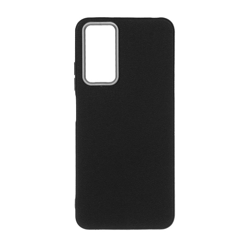 قاب گوشی Redmi Note 12S شیائومی لدر دیزاین SOFT Lether Design سیلیکونی طرح چرم مشکی کد 160403