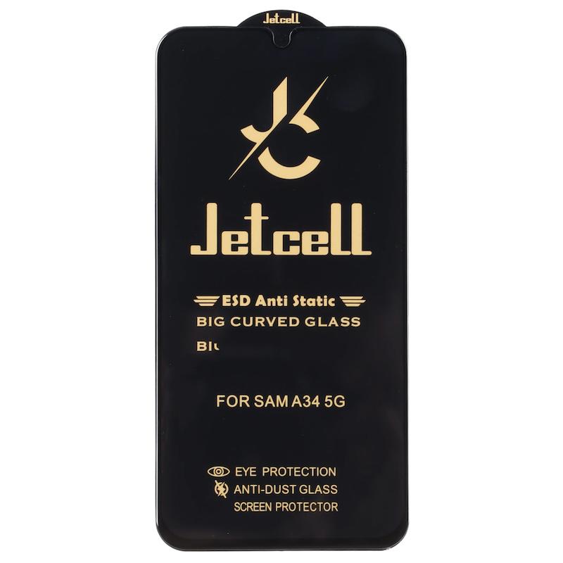 گلس گوشی Galaxy A34 سامسونگ شیشه ای JetCell سری Anti Static اورجینال
