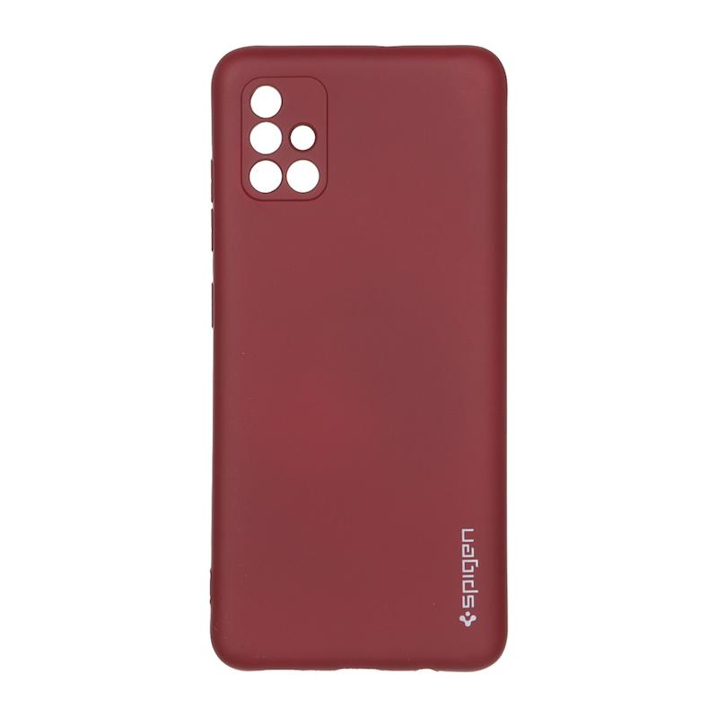 قاب گوشی Galaxy A51 سامسونگ سیلیکونی ژله ای PC برند SPIGEN اسپیگن زرشکی کد 99861