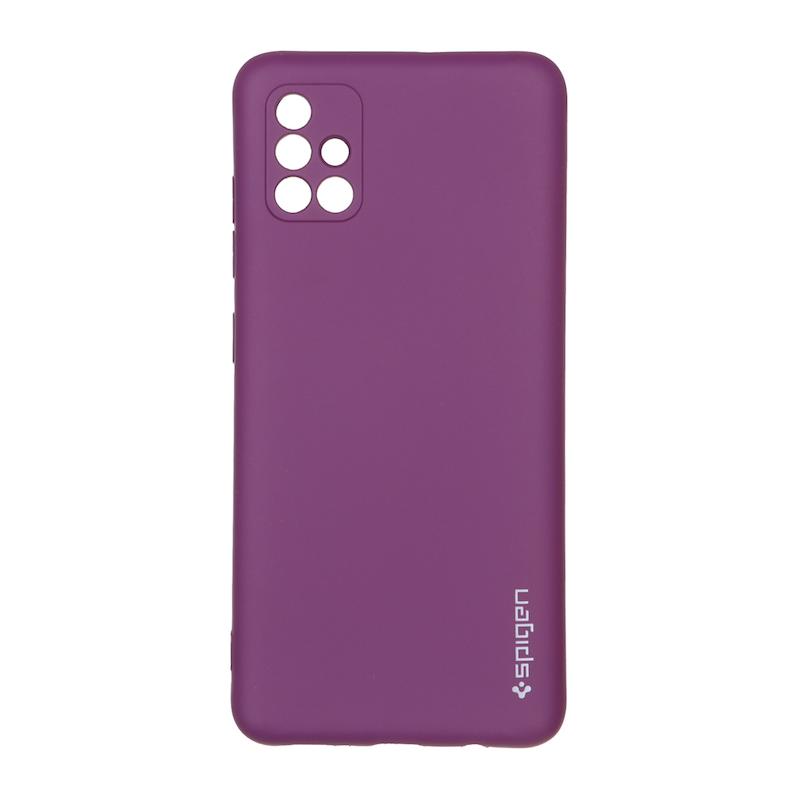 قاب گوشی Galaxy A51 سامسونگ سیلیکونی ژله ای PC برند SPIGEN اسپیگن بنفش کد 99863