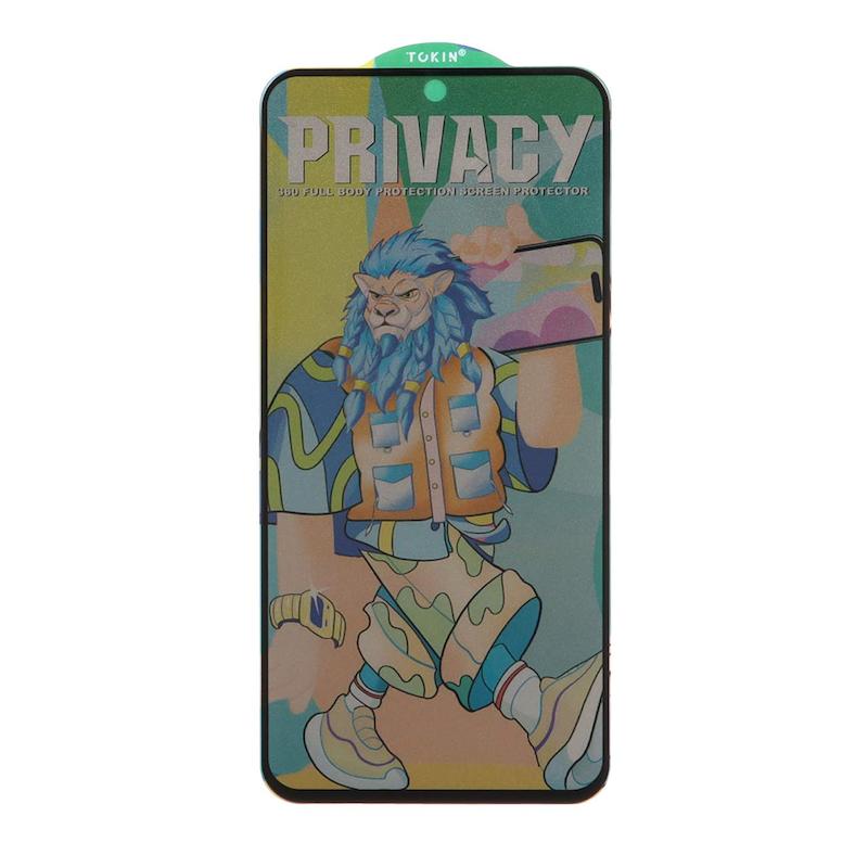 گلس گوشی Galaxy A54 - Galaxy S23 FE سامسونگ شیشه ای حریم شخصی شیشه ای Tokin Privacy فول کاور اورجینال کد G217-99887