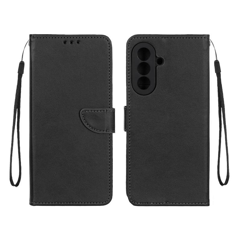 کیف گوشی Galaxy A57 سامسونگ مگنتی طرح چرم کتابی بنددار مشکی کد 99906