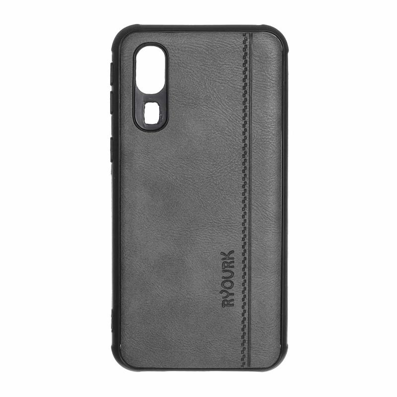 قاب گوشی Galaxy A2 Core سامسونگ ژله ای چرمی ساده Ryourk خاکستری کد 159828