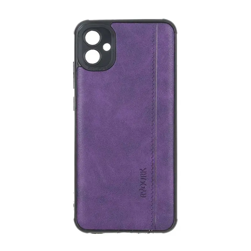 قاب گوشی Galaxy A04E سامسونگ ژله ای چرمی ساده Ryourk بنفش کد 159833
