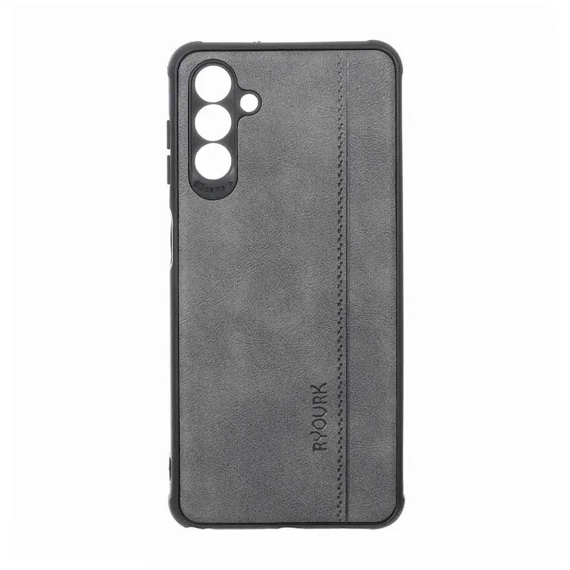 قاب گوشی Galaxy A04S سامسونگ ژله ای چرمی ساده Ryourk خاکستری کد 159834