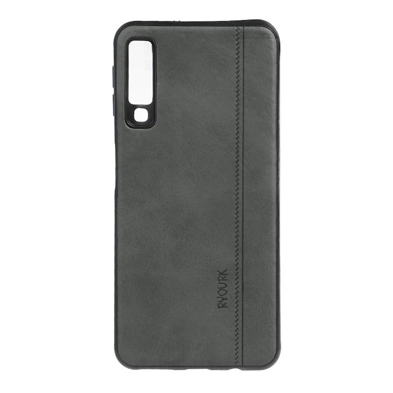 قاب گوشی Galaxy A7 2018 / A750 سامسونگ ژله ای چرمی ساده Ryourk خاکستری کد 159839