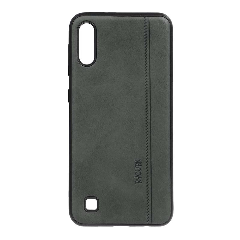 قاب گوشی Galaxy A10 - M10 سامسونگ ژله ای چرمی ساده Ryourk خاکستری کد 159842