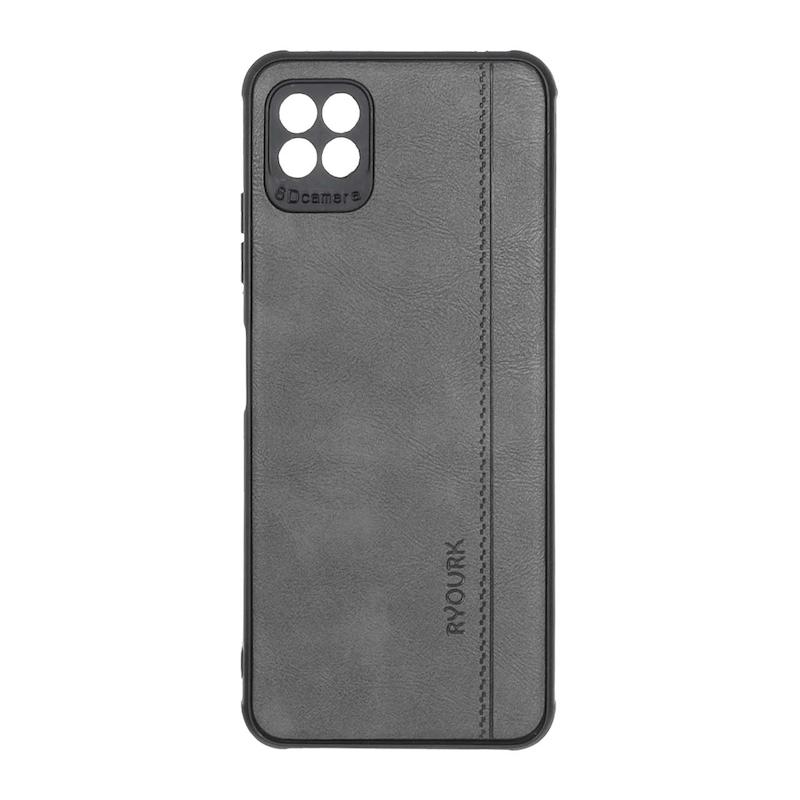 قاب گوشی Galaxy A22 5G سامسونگ ژله ای چرمی ساده Ryourk خاکستری کد 159851