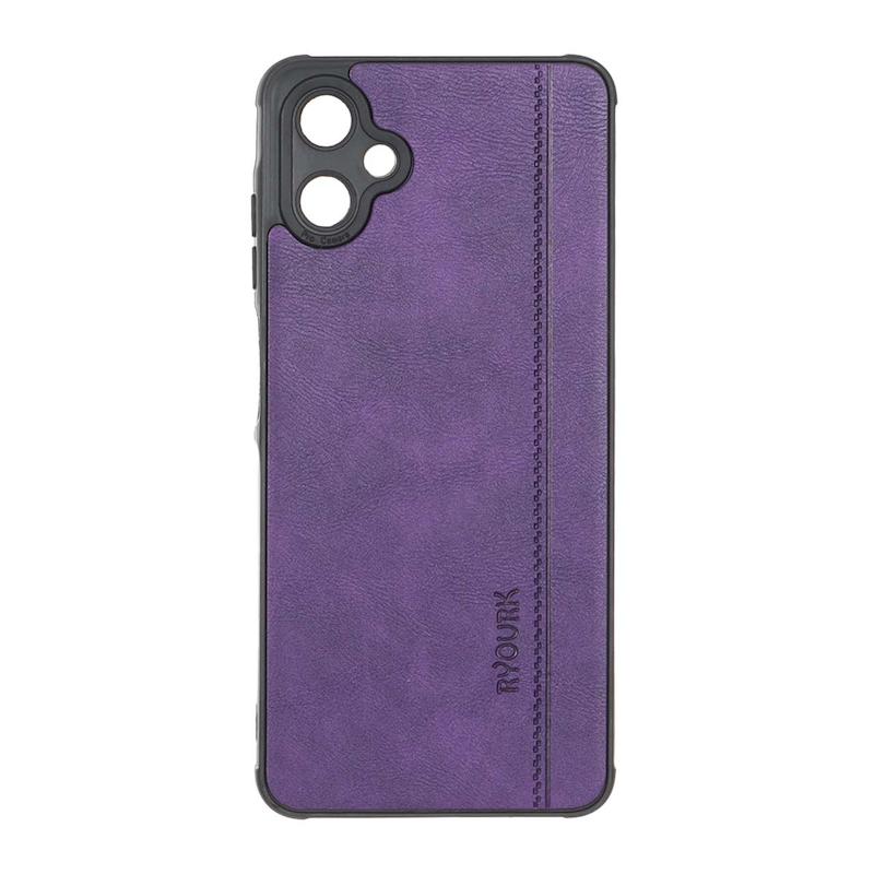 قاب گوشی Galaxy A06 سامسونگ ژله ای چرمی ساده Ryourk بنفش کد 159867