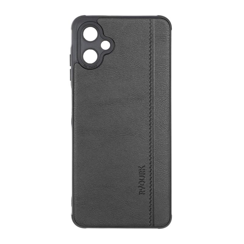 قاب گوشی Galaxy A06 سامسونگ ژله ای چرمی ساده Ryourk مشکی کد 159869