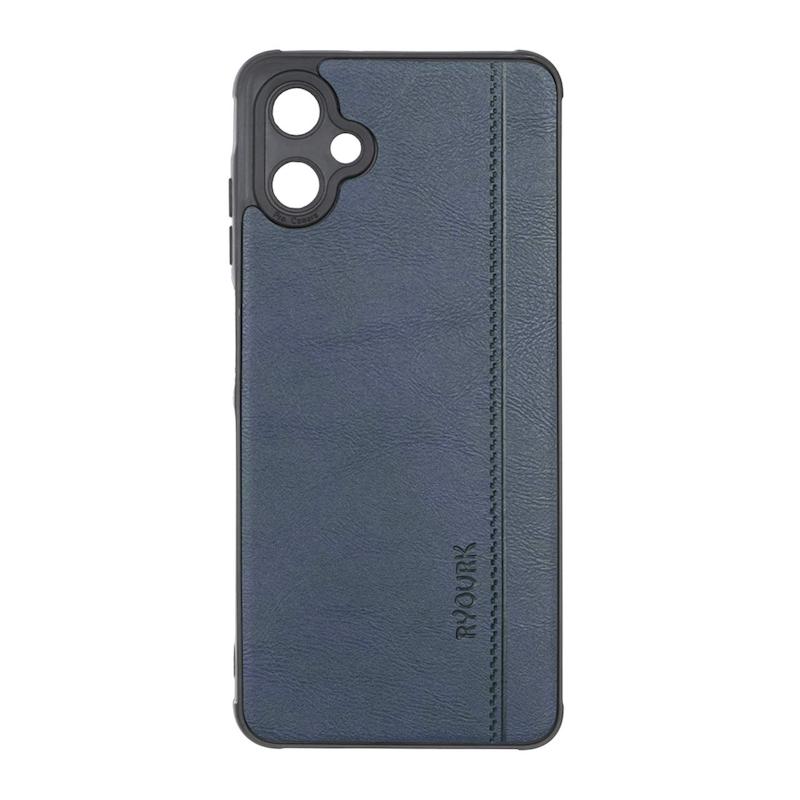 قاب گوشی Galaxy A06 سامسونگ ژله ای چرمی ساده Ryourk سرمه ای کد 159870