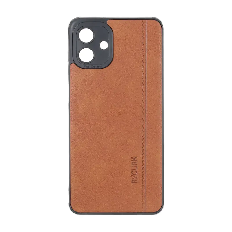 قاب گوشی Galaxy A07 سامسونگ ژله ای چرمی ساده Ryourk عسلی کد 159872