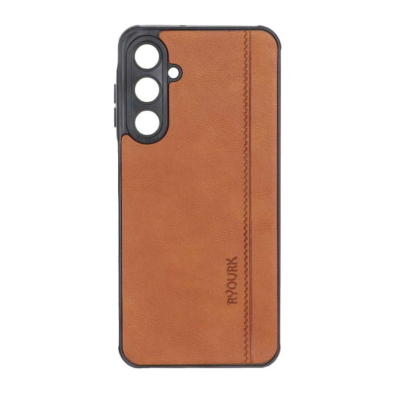 قاب گوشی Galaxy A16 سامسونگ ژله ای چرمی ساده Ryourk عسلی کد 159876