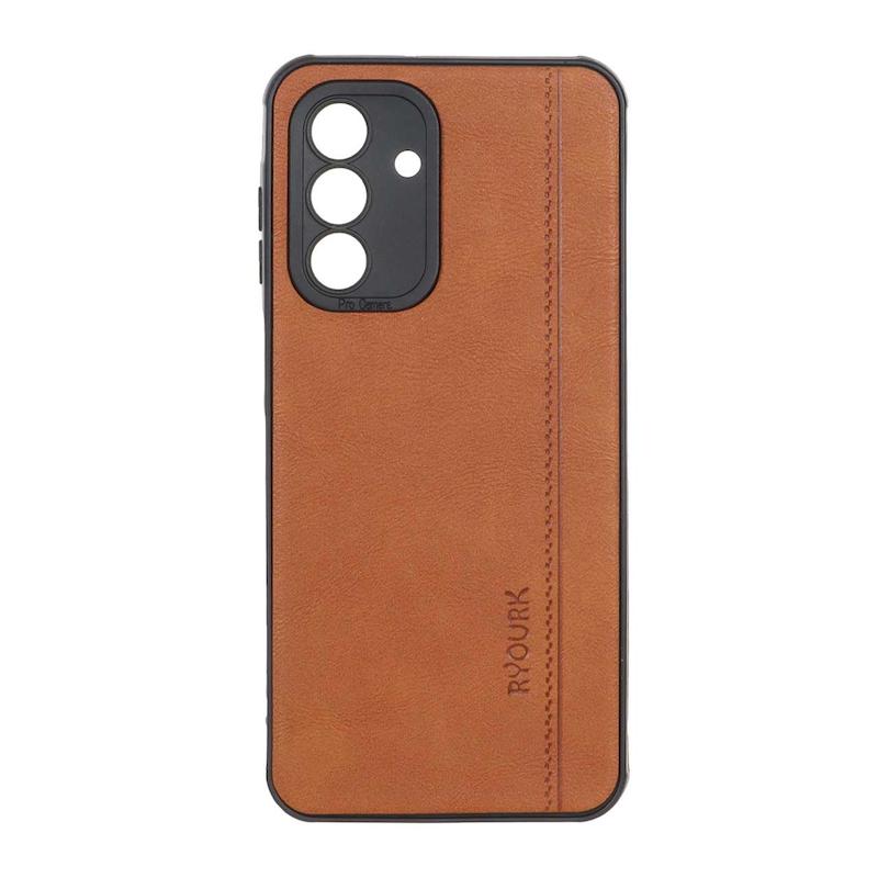 قاب گوشی Galaxy A17 سامسونگ ژله ای چرمی ساده Ryourk عسلی کد 159879