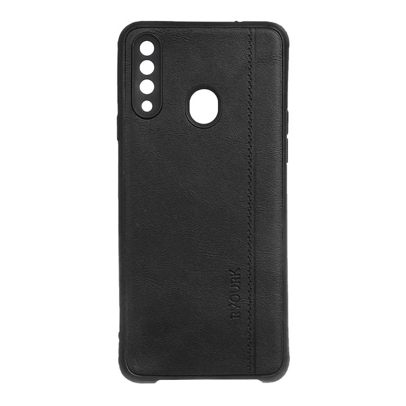قاب گوشی Galaxy A20S سامسونگ ژله ای چرمی ساده Ryourk مشکی کد 159885