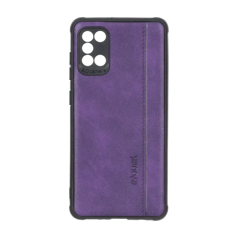 قاب گوشی Galaxy A31 سامسونگ ژله ای چرمی ساده Ryourk بنفش کد 159891