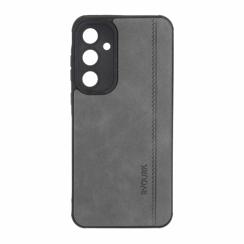 قاب گوشی Galaxy A35 سامسونگ ژله ای چرمی ساده Ryourk خاکستری کد 159897