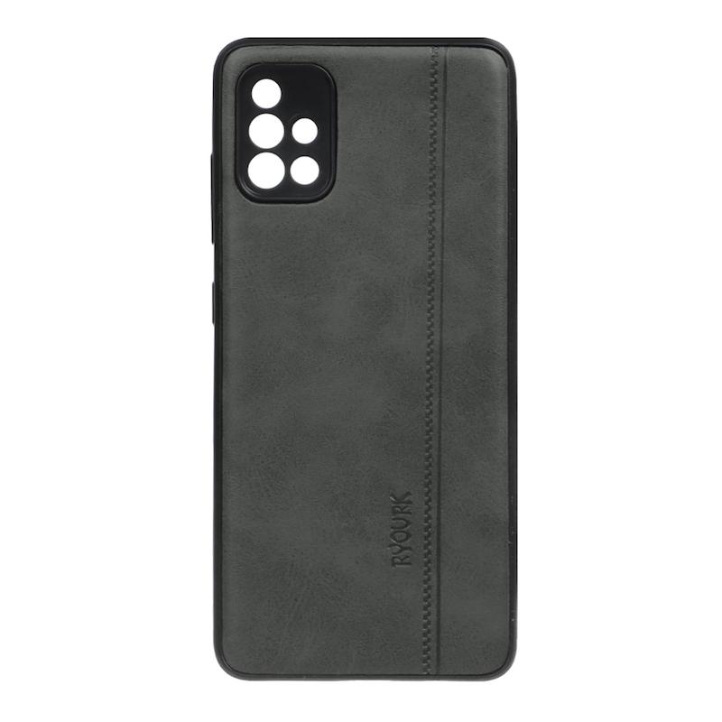 قاب گوشی Galaxy A51 سامسونگ ژله ای چرمی ساده Ryourk خاکستری کد 159902