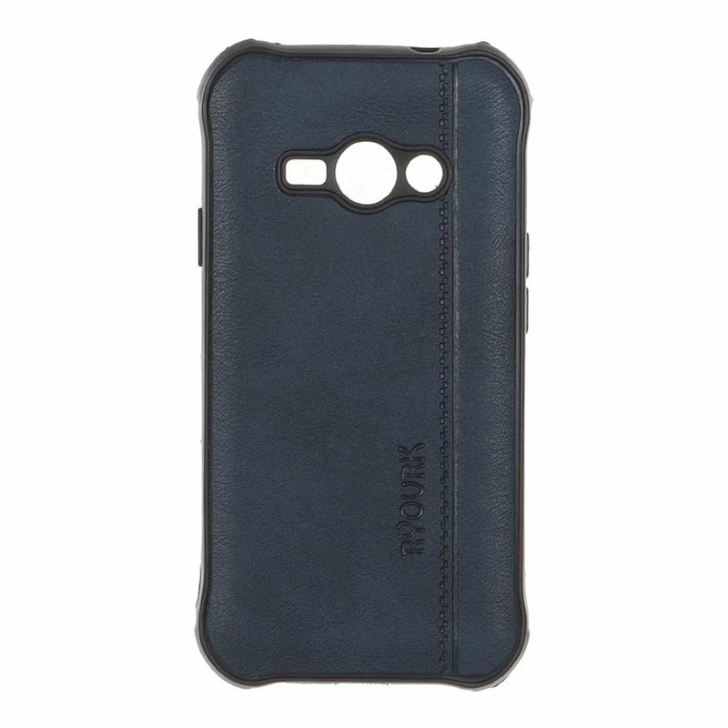 قاب گوشی Galaxy J1 ACE سامسونگ ژله ای چرمی ساده Ryourk سرمه ای کد 159911