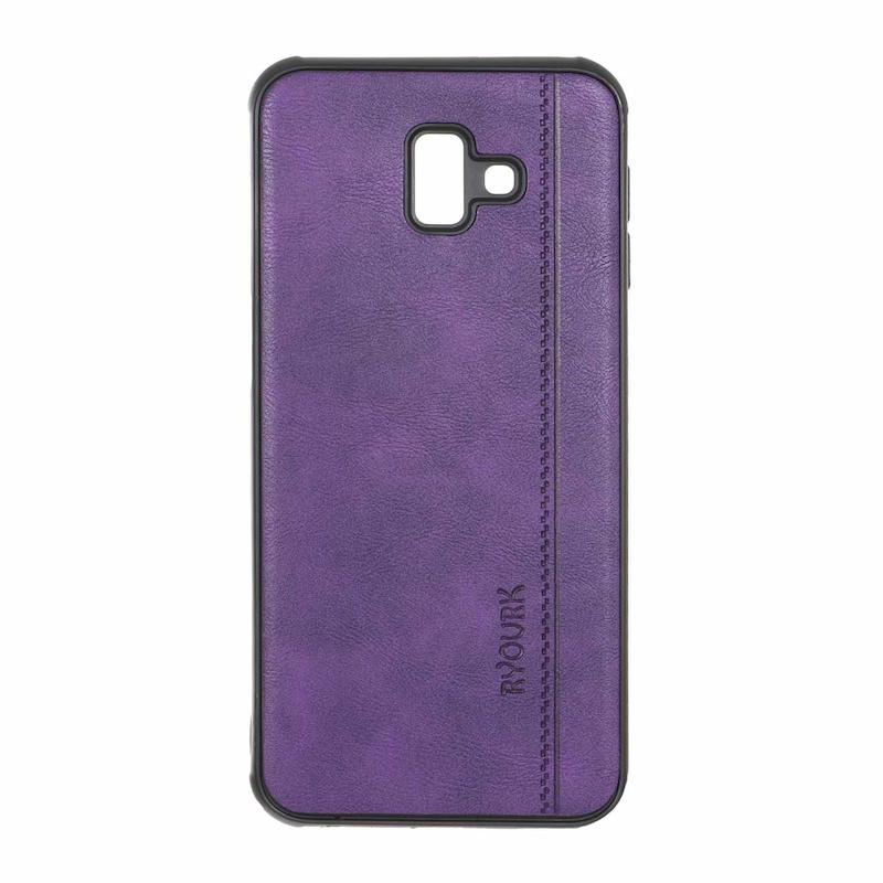 قاب گوشی Galaxy J6 Plus سامسونگ ژله ای چرمی ساده Ryourk بنفش کد 159924