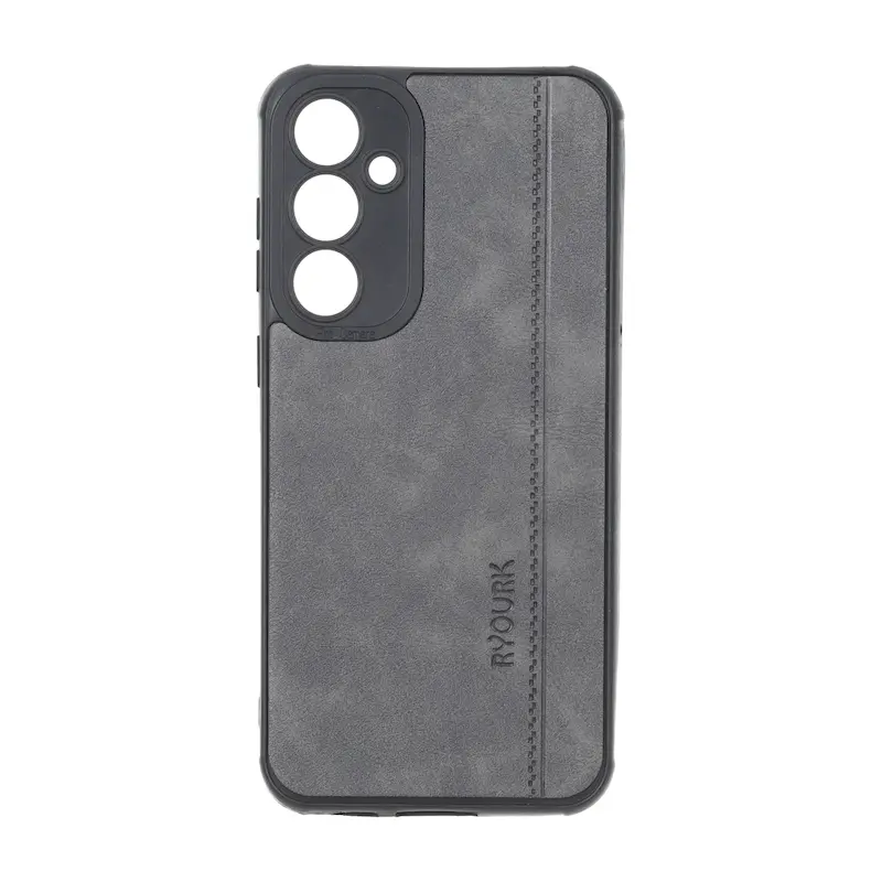 قاب گوشی Galaxy S23 FE سامسونگ ژله ای چرمی ساده Ryourk خاکستری کد 159925