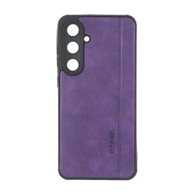 قاب گوشی Galaxy S24 FE سامسونگ ژله ای چرمی ساده Ryourk بنفش کد 159929