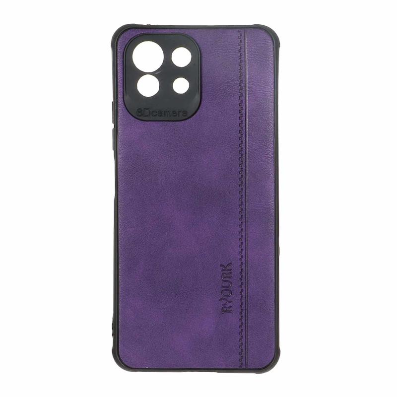 قاب گوشی Xiaomi Mi 11 Lite 4G - Mi 11 Lite 5G - Mi 11 Lite Ne شیائومی ژله ای چرمی ساده Ryourk بنفش کد 159930