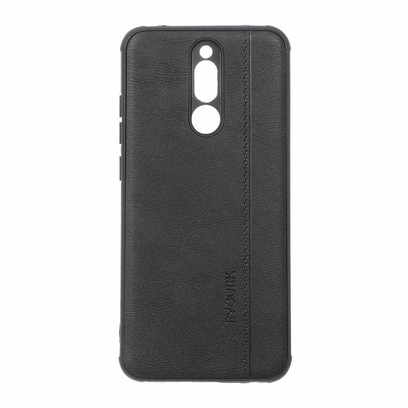 قاب گوشی Redmi 8 شیائومی  ژله ای چرمی ساده Ryourk مشکی کد 159934