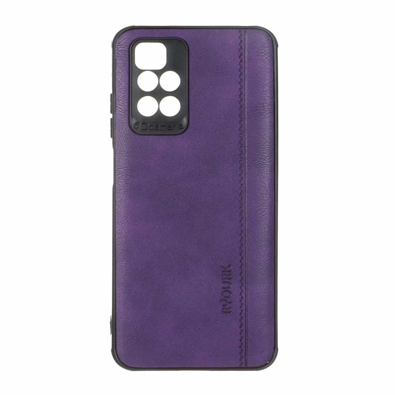 قاب گوشی Redmi 10 - Redmi 10 Prime شیائومی  ژله ای چرمی ساده Ryourk بنفش کد 159941