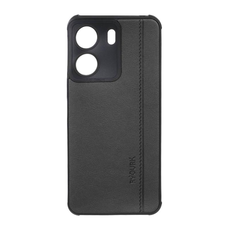 قاب گوشی Redmi 13C - Poco C65 شیائومی  ژله ای چرمی ساده Ryourk خاکستری کد 159944