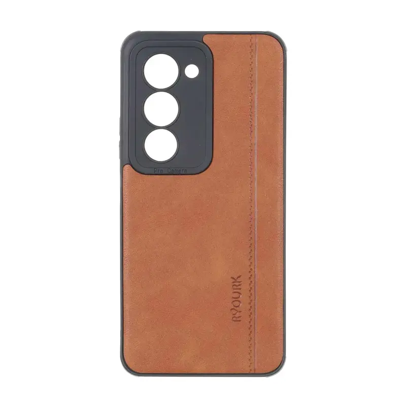 قاب گوشی Redmi 15 5G شیائومی  ژله ای چرمی ساده Ryourk عسلی کد 159948