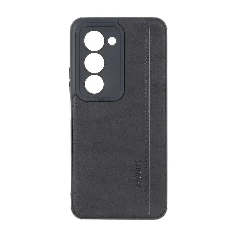 قاب گوشی Redmi 15 5G شیائومی  ژله ای چرمی ساده Ryourk مشکی کد 159949