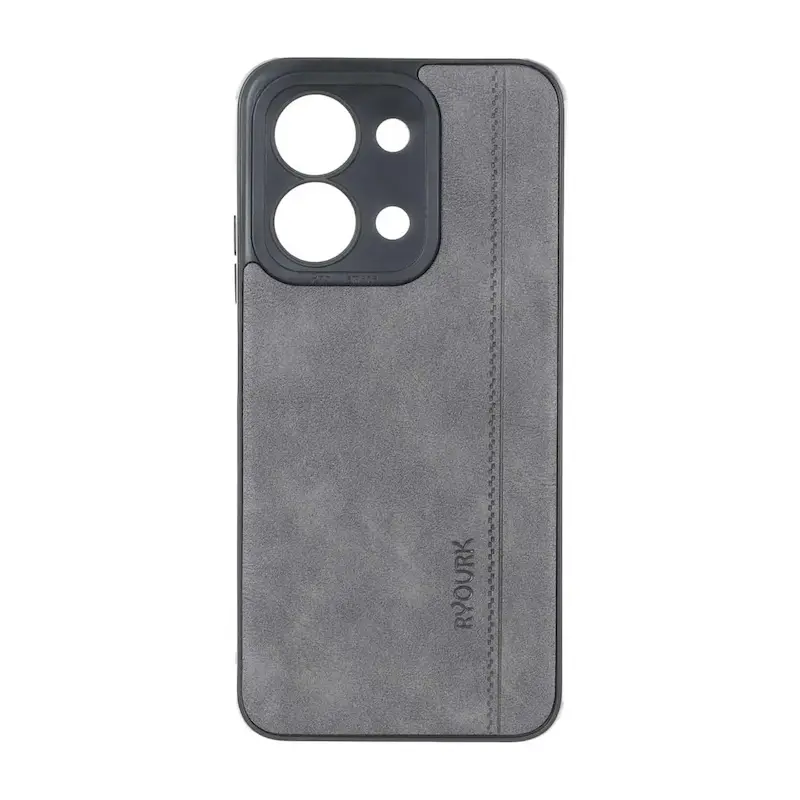 قاب گوشی Redmi 15C - Poco C85 شیائومی  ژله ای چرمی ساده Ryourk خاکستری کد 159952