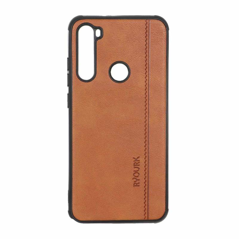 قاب گوشی Redmi Note 8 - Redmi Note 8 2021 شیائومی  ژله ای چرمی ساده Ryourk عسلی کد 159955